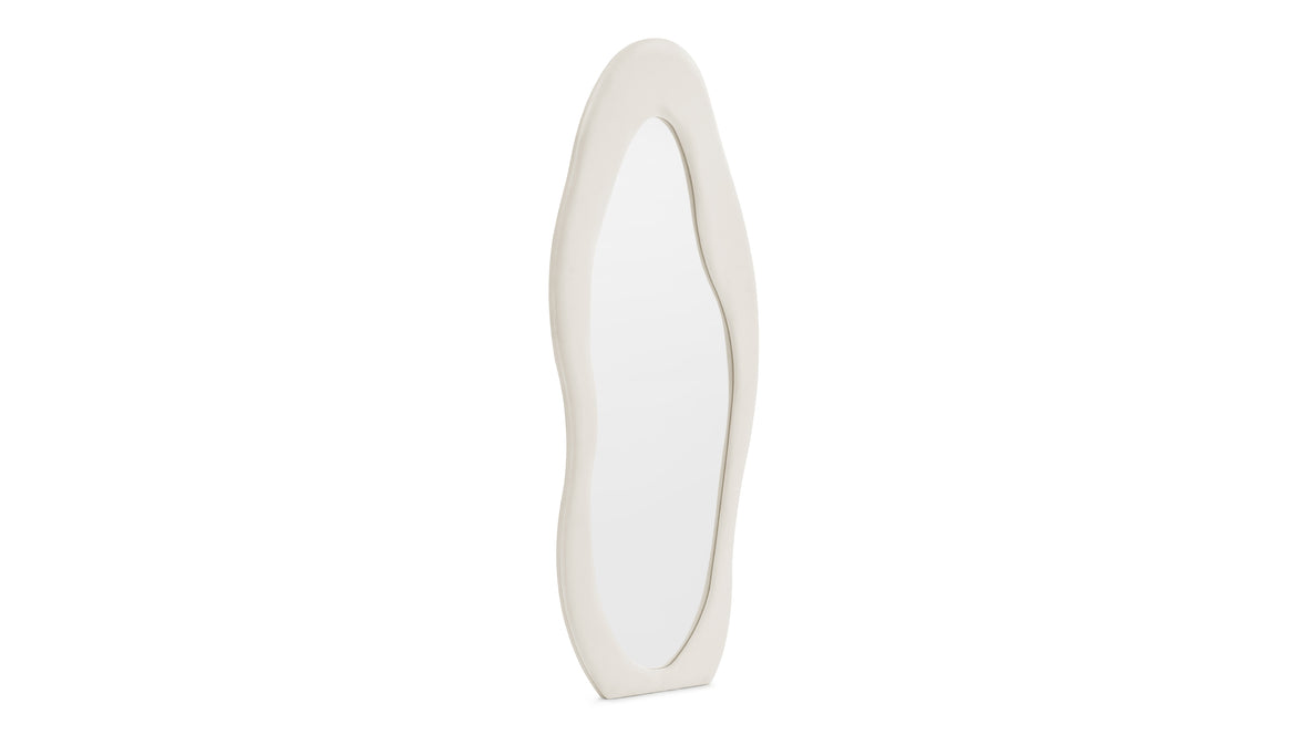 Organic - Organic Floor Mirror, Ivory Velvet