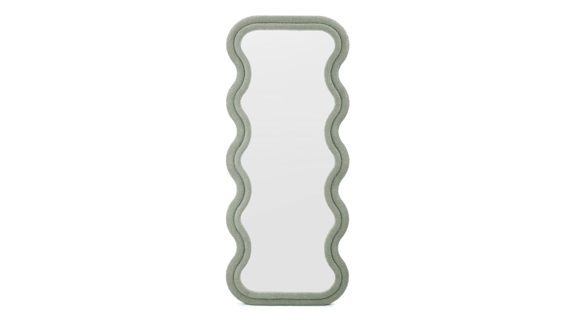 Isla - Isla Floor Mirror, Olive Boucle