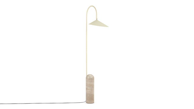 Audo - Audo Floor Lamp, Beige and Travertine