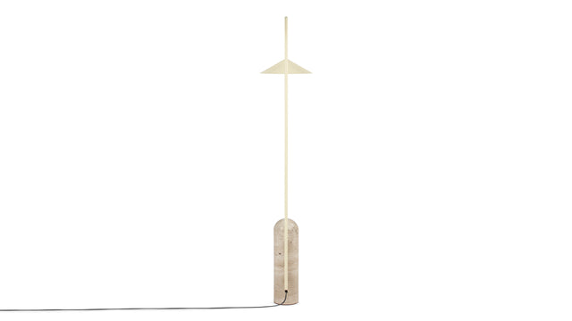 Audo - Audo Floor Lamp, Beige and Travertine