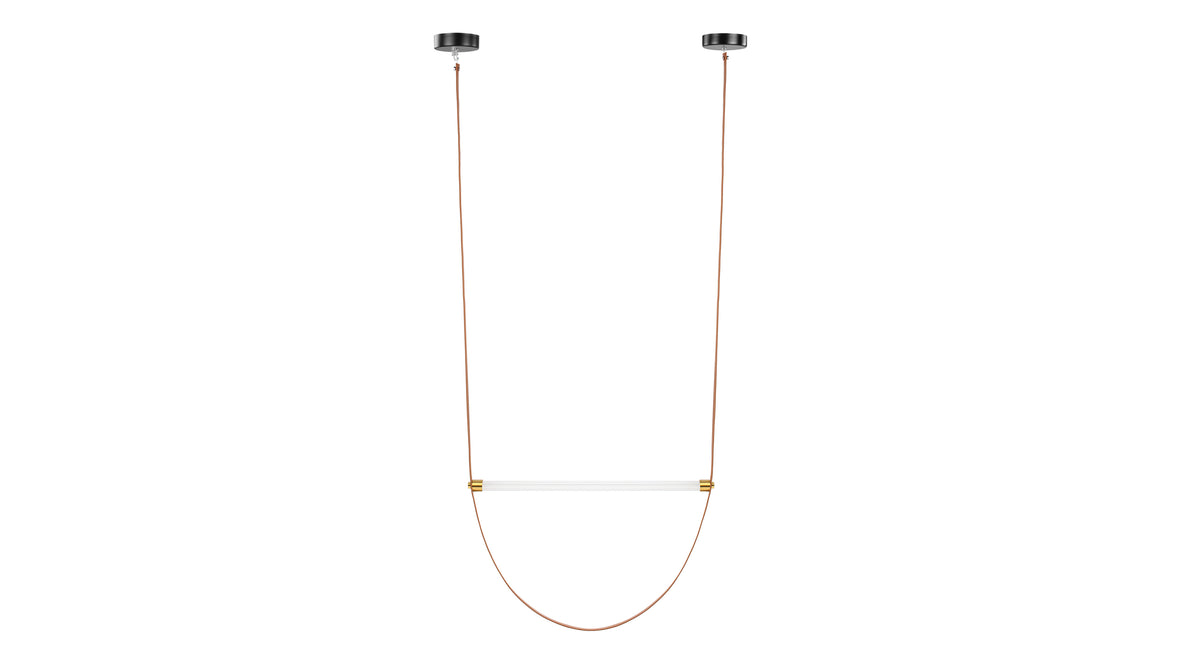 Wireline - Wireline Ceiling Light, Medium, Tan and Brass