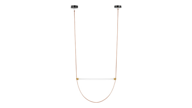 Wireline - Wireline Ceiling Light, Medium, Tan and Brass