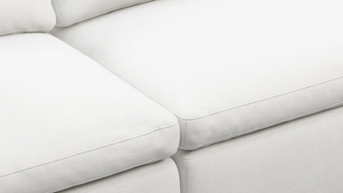 Sky - Sky Sectional Sofa, Three Seater, Left Chaise, White Linen