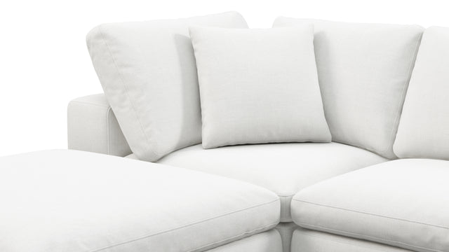 Sky - Sky Sectional Sofa, Three Seater, Left Chaise, White Linen