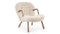 Clam - Clam Chair, Natural Luxe Sheepskin