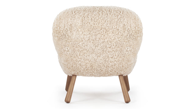 Clam - Clam Chair, Natural Luxe Sheepskin