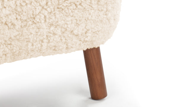 Petra - Petra Ottoman, Natural Luxe Sheepskin