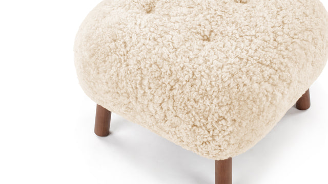 Petra - Petra Ottoman, Natural Luxe Sheepskin