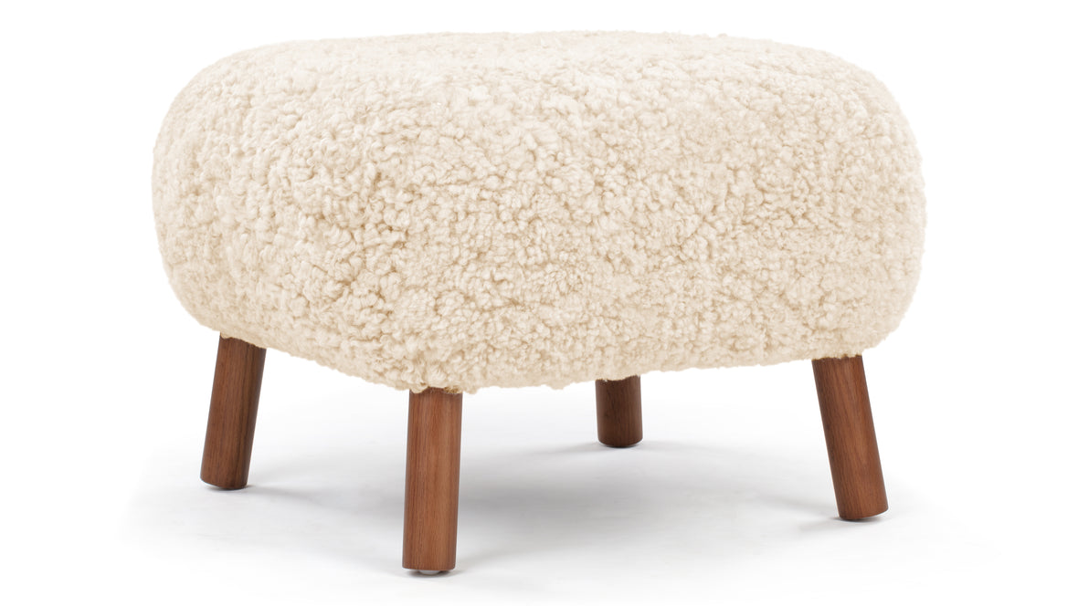 Petra - Petra Ottoman, Natural Luxe Sheepskin