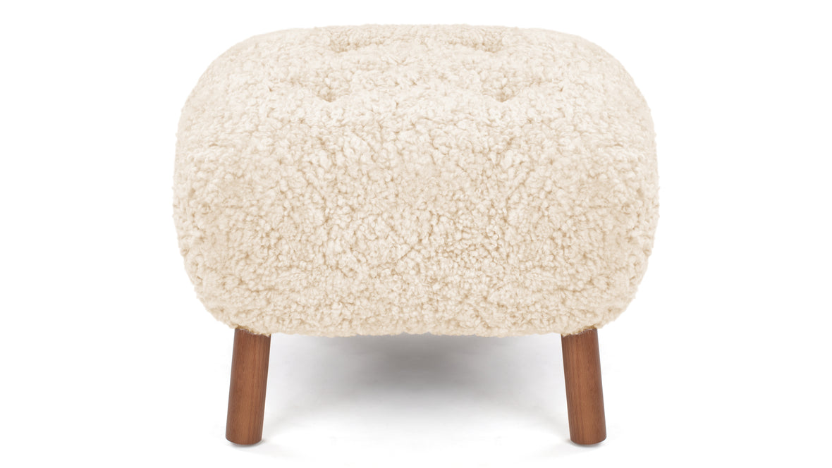 Petra - Petra Ottoman, Natural Luxe Sheepskin