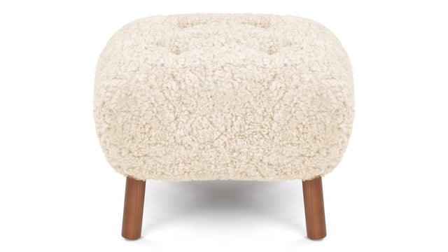 Petra - Petra Ottoman, Natural Luxe Sheepskin