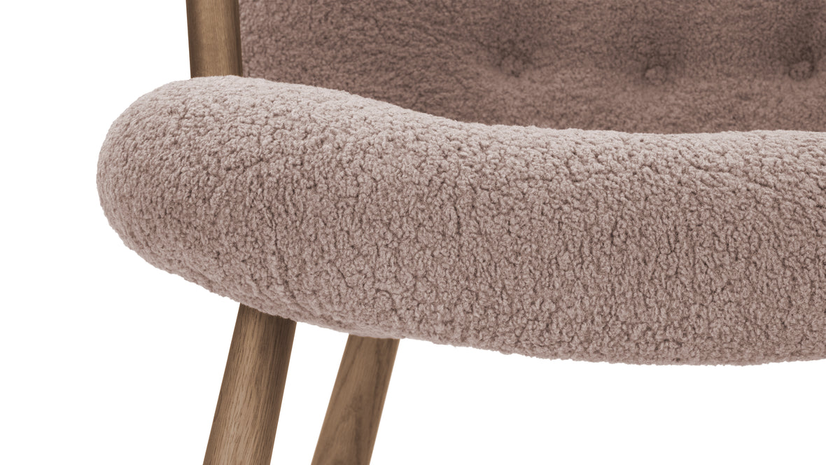 Clam - Clam Chair, Cappuccino Vegan Sherpa