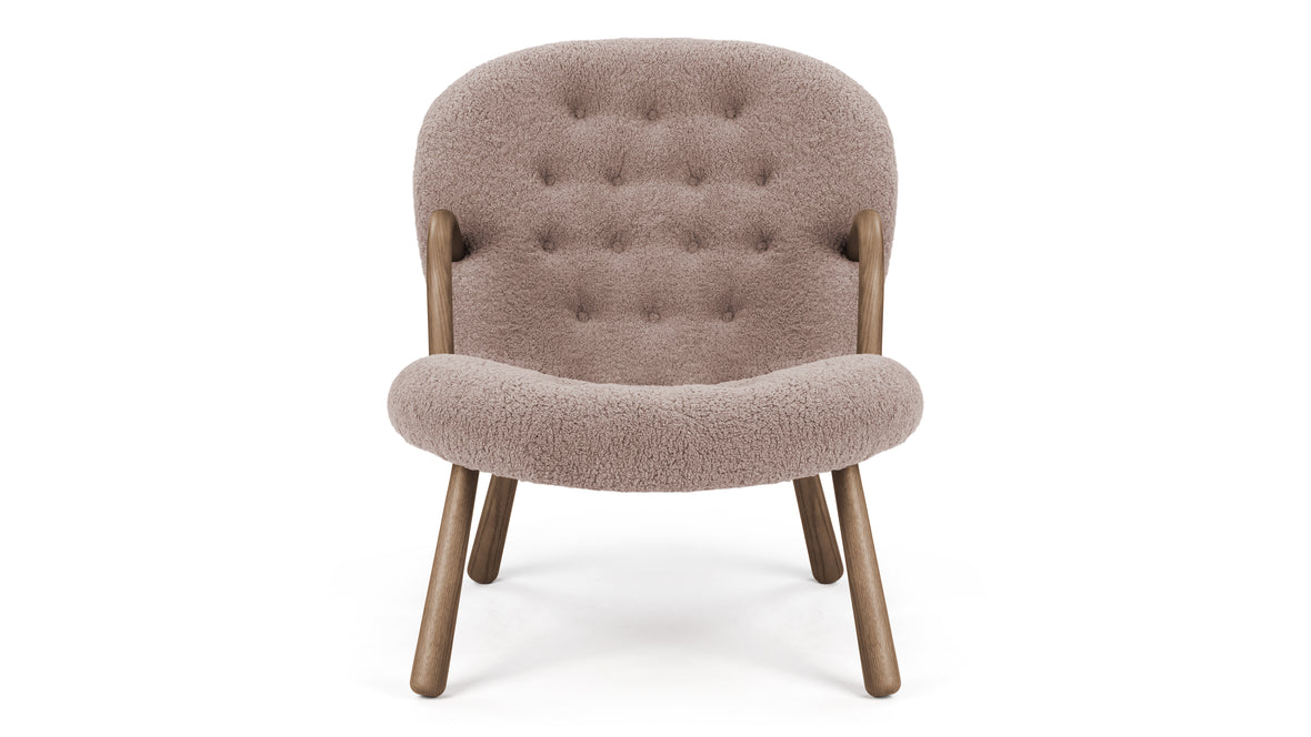 Clam - Clam Chair, Cappuccino Vegan Sherpa