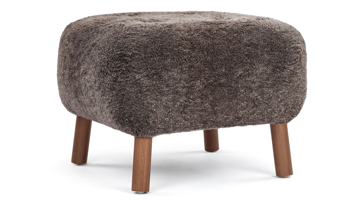 Petra - Petra Ottoman, Frosted Coco Luxe Sheepskin