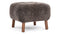 Petra - Petra Ottoman, Frosted Coco Luxe Sheepskin