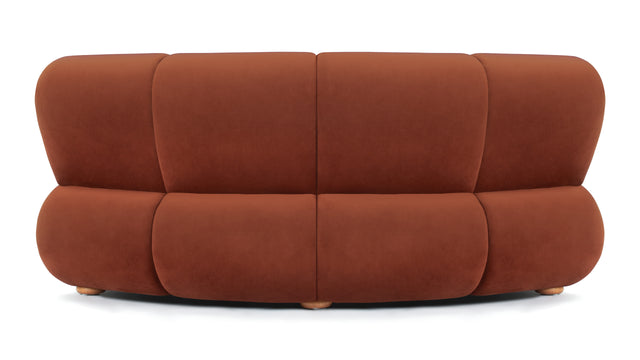 River - River Curved Module, Russet Plush Velvet