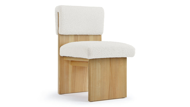 Nina - Nina Dining Chair, Pearl Boucle