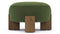 Liv - Liv Ottoman, Lichen Plush Velvet and Walnut