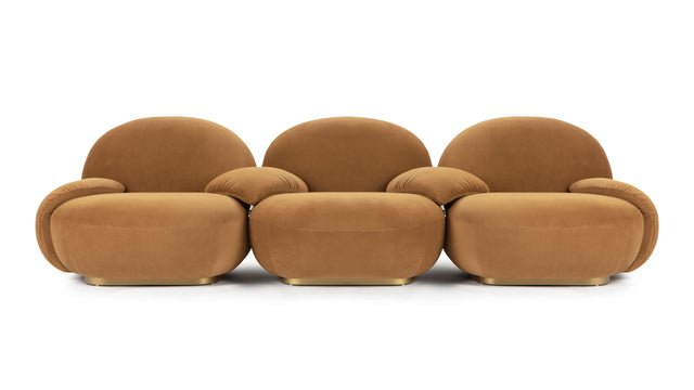 Pacha - Pacha Sofa, Caramel Plush Velvet