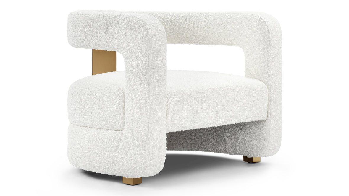 Nola - Nola Lounge Chair, Pearl Boucle