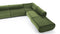 Leo - Leo Sectional, Right Corner, Lichen Plush Velvet