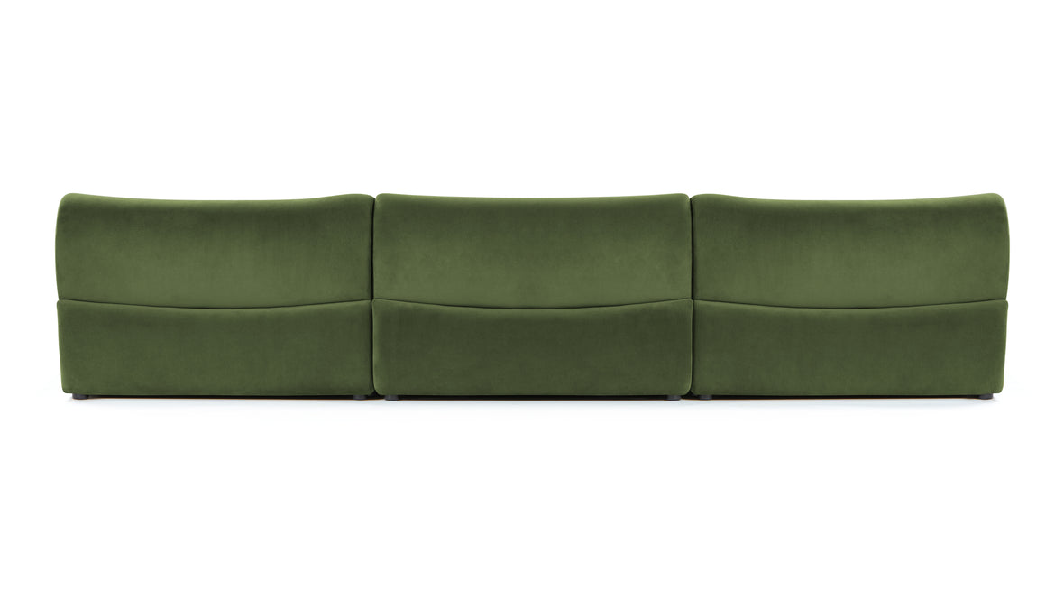 Leo - Leo Sectional, Right Chaise, Lichen Plush Velvet