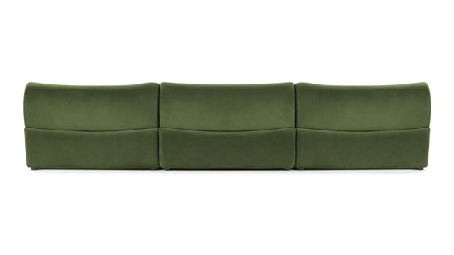 Leo - Leo Sectional, Left Chaise, Lichen Plush Velvet