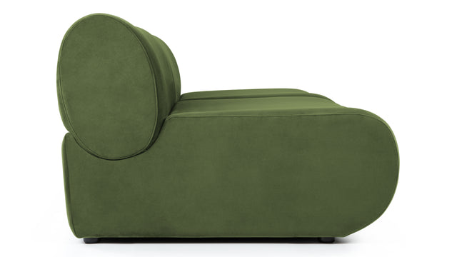 Leo - Leo Two Seater Sofa, Lichen Plush Velvet