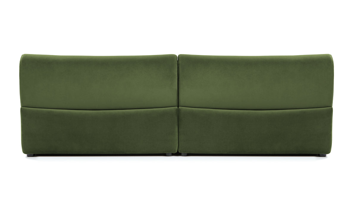 Leo - Leo Two Seater Sofa, Lichen Plush Velvet