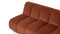 River - River Sectional, Three Seater Sofa, Russet Plush Velvet