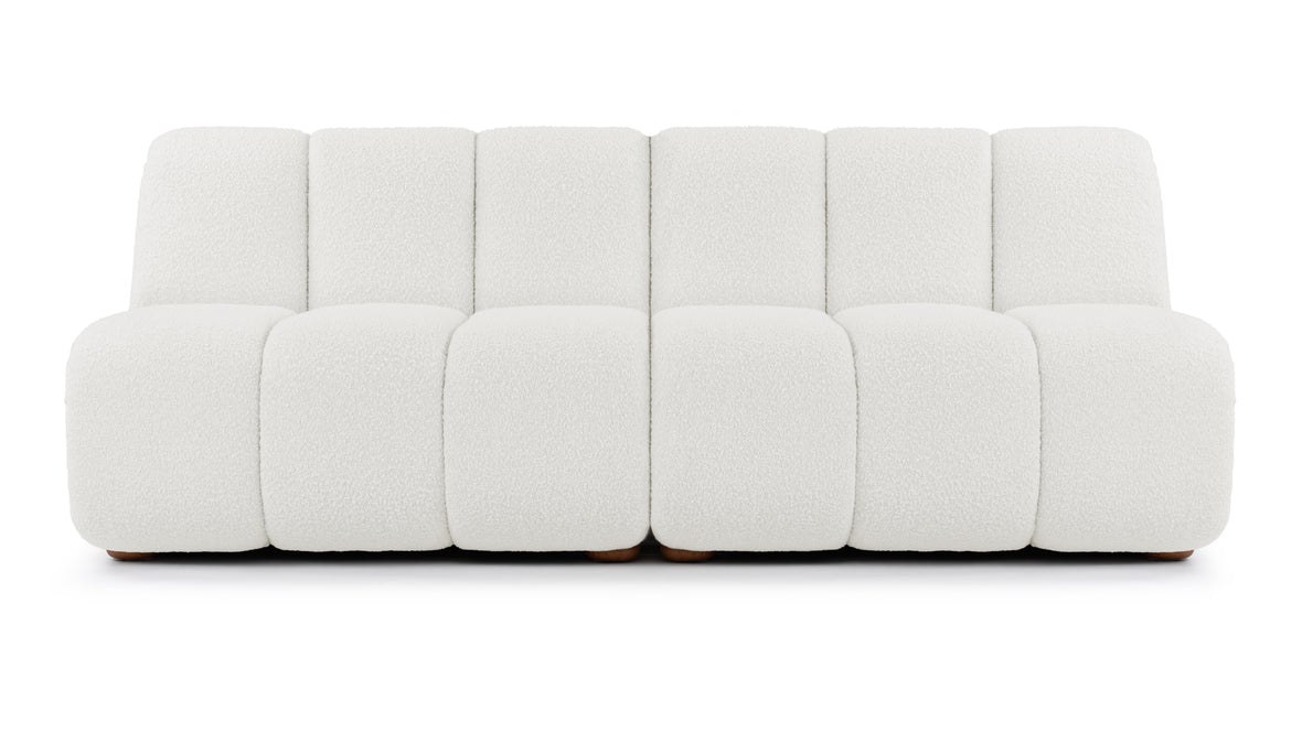 River - River Sectional, Three Seater Sofa, Pearl Boucle