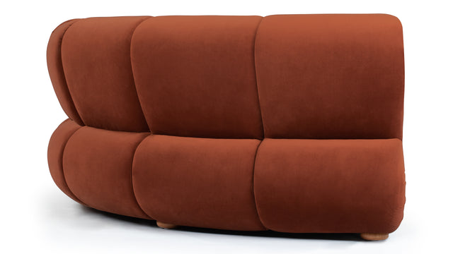 River - River Sectional, Left Corner, Russet Plush Velvet