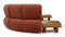 River - River Sectional, Six Seater, Russet Plush Velvet