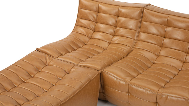 N701 - N701 Sectional, Left Chaise, Bourbon Vegan Leather