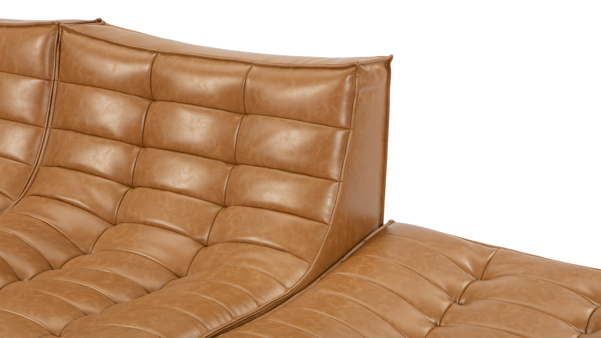 N701 - N701 Open End Sofa, Right, Bourbon Vegan Leather