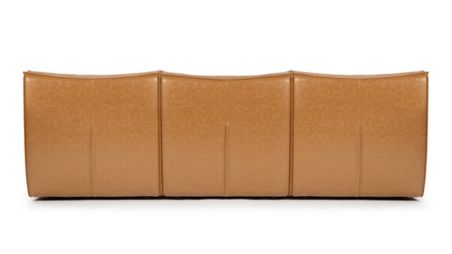 Tyge - Tyge Three Seater Sofa, Bourbon Vegan Leather