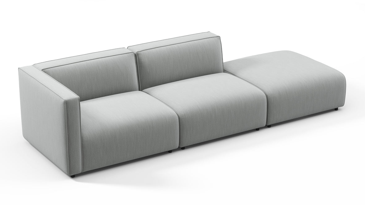 Bond - Bond Outdoor Sectional, Open End, Right, Dove Grey Performance Weave