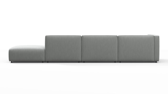 Bond - Bond Outdoor Sectional, Large Open End, Right, Dove Grey Performance Weave