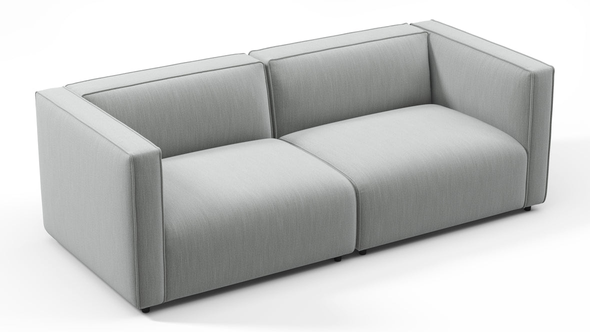 Bond - Bond Outdoor Two Seater Sofa, Dove Grey Performance Weave