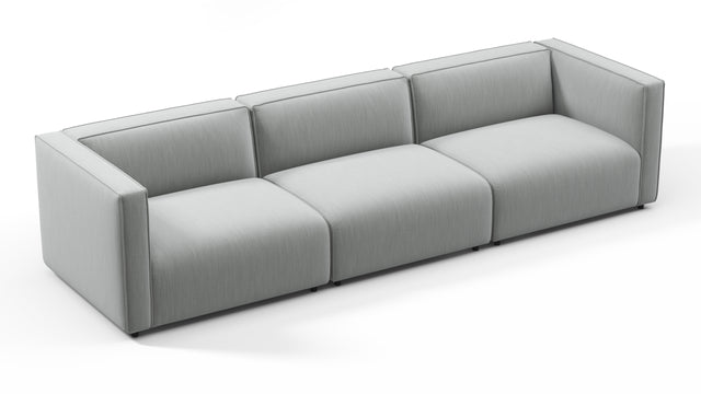 Bond - Bond Outdoor Three Seater Sofa, Dove Grey Performance Weave