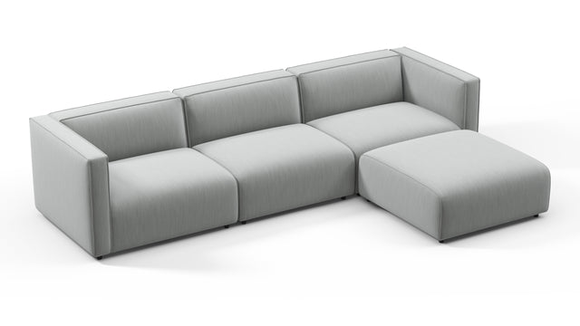 Bond - Bond Outdoor Sectional, Right Chaise, Dove Grey Performance Weave