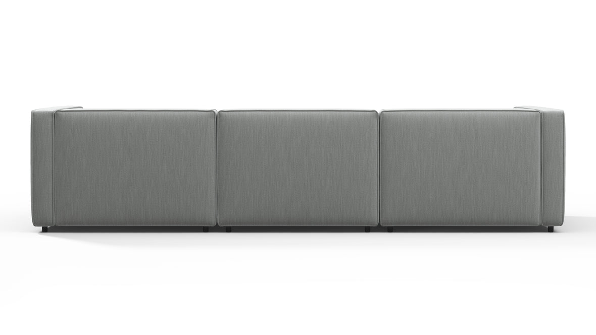 Bond - Bond Outdoor Sectional, Right Chaise, Dove Grey Performance Weave