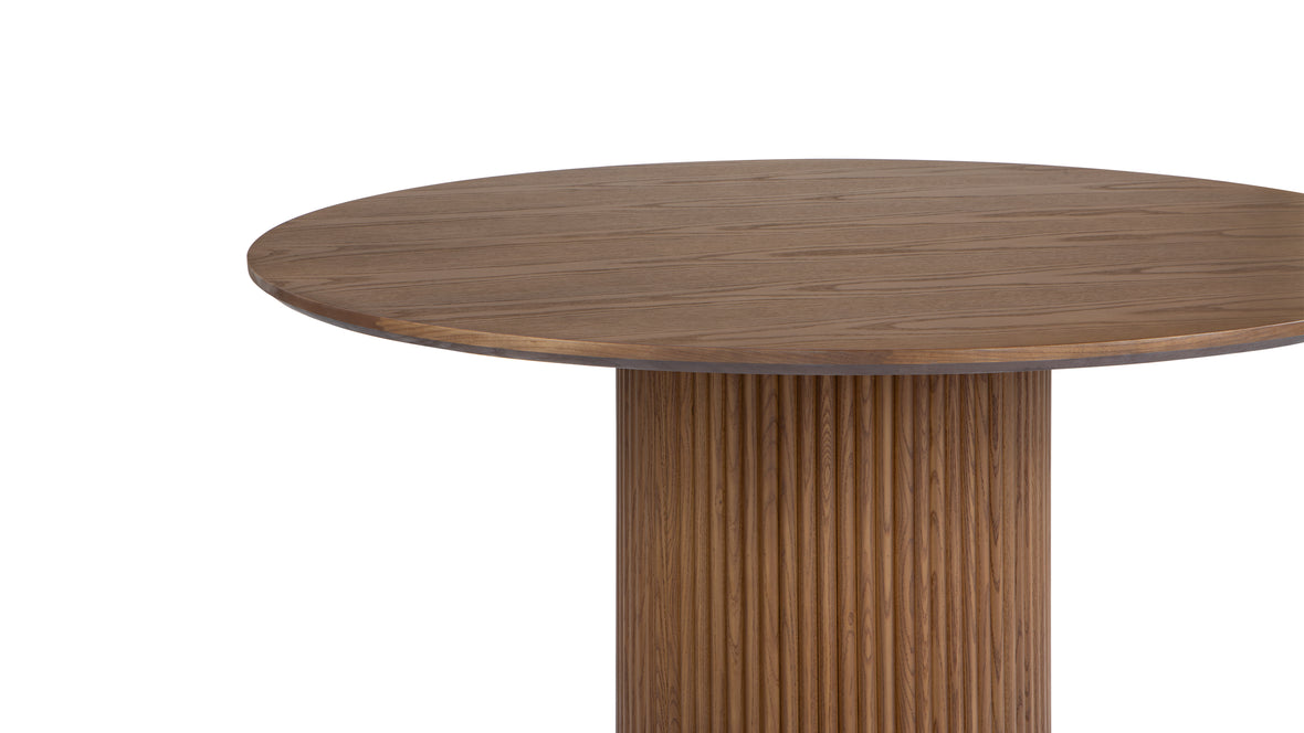 Decelle - Decelle Round Dining Table, Walnut 51in