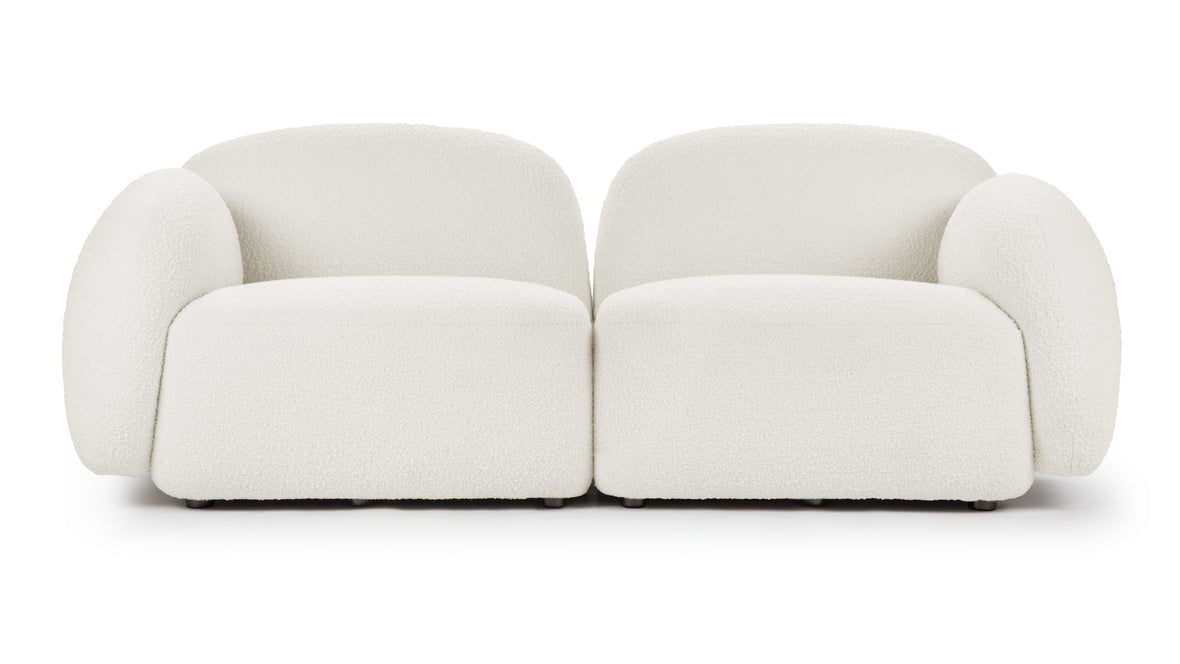 Gigi - Gigi Two Seater Sofa, White Boucle