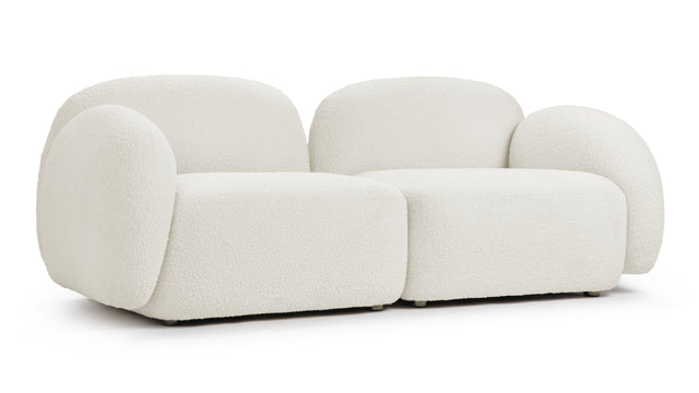 Gigi - Gigi Two Seater Sofa, White Boucle