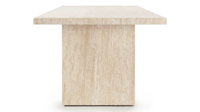 Enzo - Enzo Dining Table, Travertine, 98in