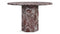 Saga - Saga Round Dining Table, Rosso Levanto Marble, 47in