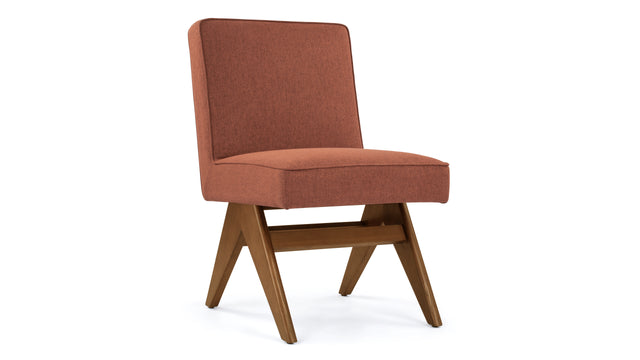 Jeanneret - Jeanneret Upholstered Side Chair, Burnt Red Weave