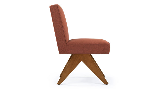 Jeanneret - Jeanneret Upholstered Side Chair, Burnt Red Weave