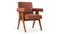 Pierre Jeanneret - Pierre Jeanneret Upholstered Armchair, Burnt Red Weave